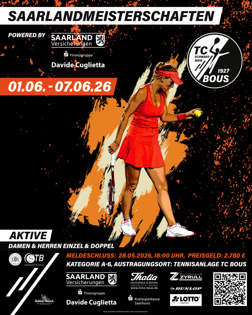 Saarlandmeisterschaften der Aktiven 2026 powered by Generalagentur Cuglietta 01.06.-07.06.26