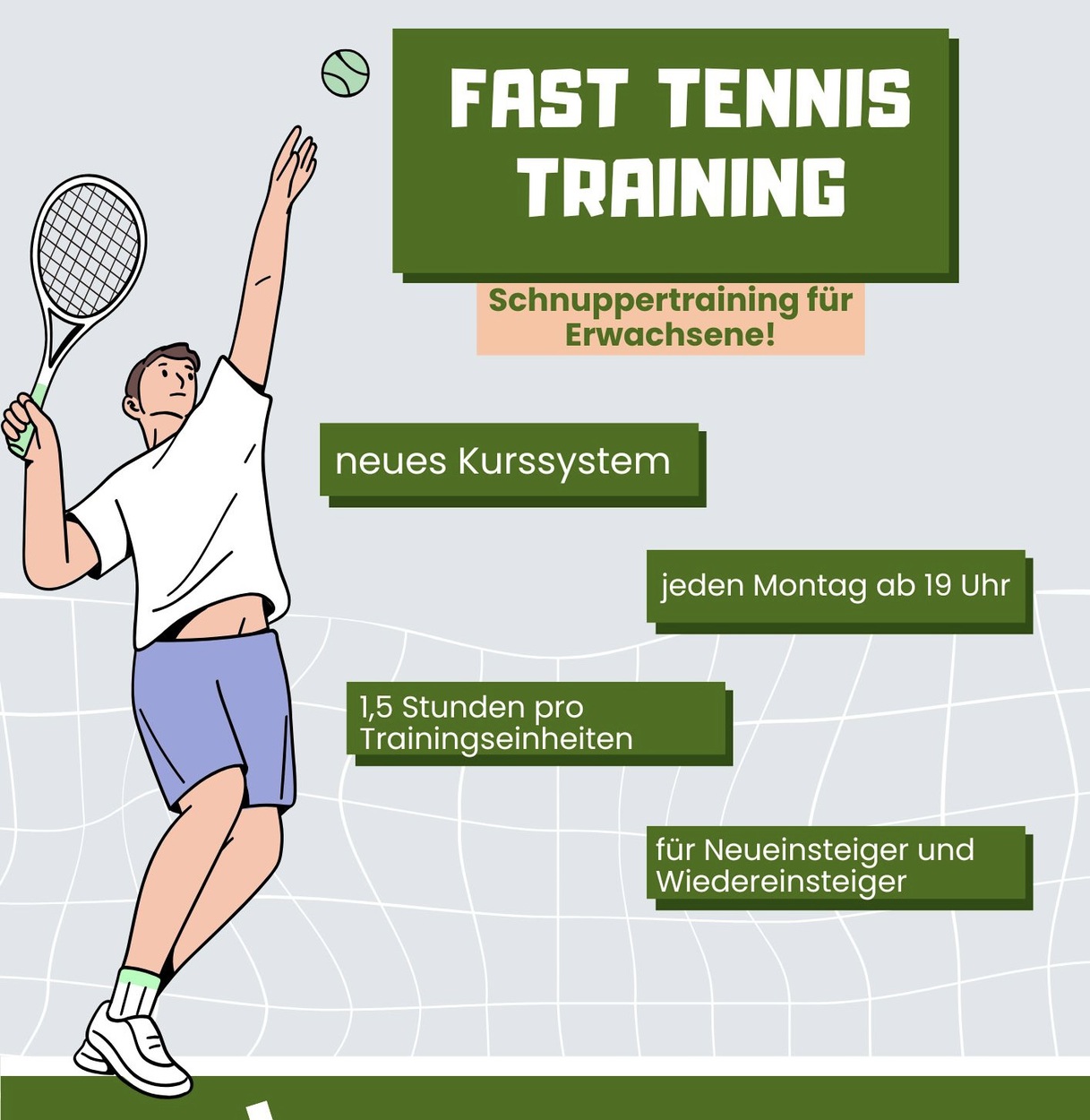 Das neue Schnuppertraining im TC Bous -FAST TENNIS TRAINING (FTT) FÜR ERWACHSENE 2026