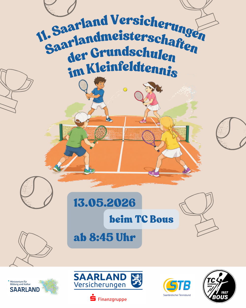 11. Saarland Versicherungen Saarlandmeisterschaften der Grundschulen im Kleinfeldtennis