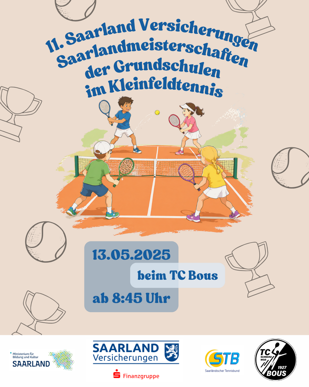 11. Saarland Versicherungen Saarlandmeisterschaften der Grundschulen im Kleinfeldtennis