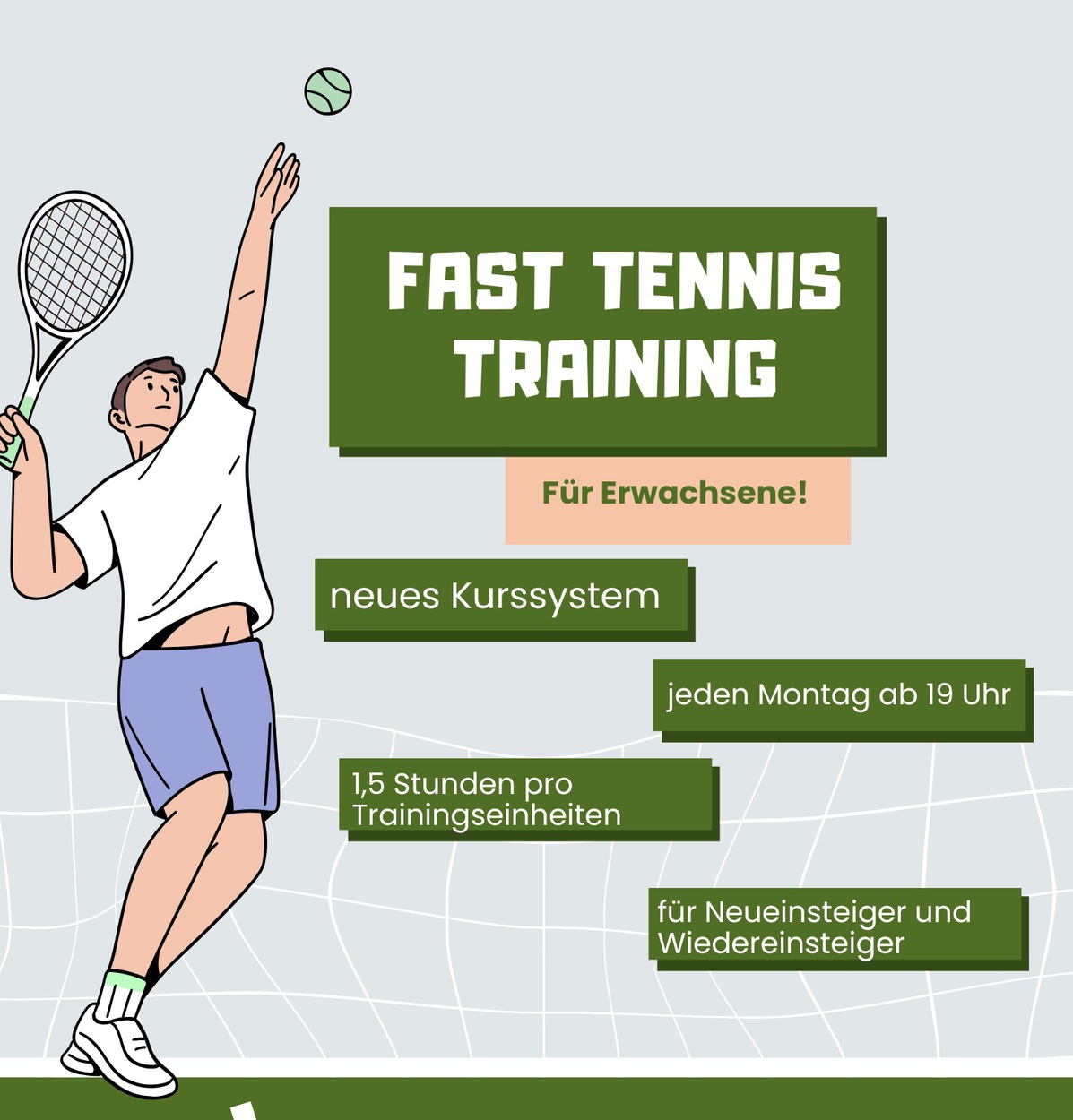 Das neue Schnuppertraining im TC Bous -FAST TENNIS TRAINING (FTT) FÜR ERWACHSENE 2026